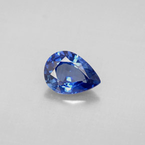 1.20克拉天然蓝宝石，梨形，7.8×5.8毫米，VVS-VS