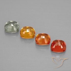 1.84天然多色蓝宝石，垫形剪裁，4.1×4毫米，VVS-VS
