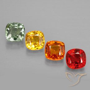 2.51天然多色蓝宝石，垫形剪裁，4.6×4.5毫米，VVS-VS