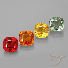 2.51天然多色蓝宝石，垫形剪裁，4.6×4.5毫米，VVS-VS