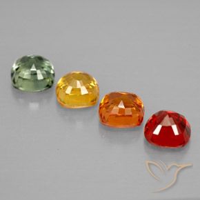 2.51天然多色蓝宝石，垫形剪裁，4.6×4.5毫米，VVS-VS