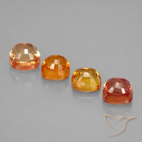 2.41天然多色蓝宝石，垫形剪裁，4.2×4.2毫米，VVS-VS