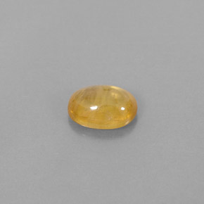 1.74克拉天然黄金色蓝宝石，透明，8.1×6毫米，透明/半透明