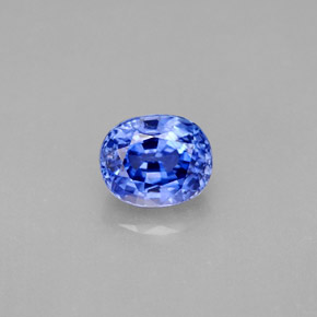 2.05克拉天然蓝宝石，椭圆形切割，7.5×6.1毫米，VVS
