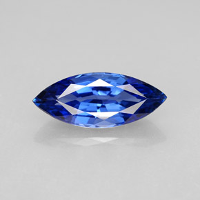 2.69克拉天然蓝宝石，马眼形，13.6×5.6毫米，VVS