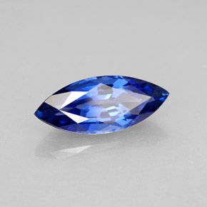2.69克拉天然蓝宝石，马眼形，13.6×5.6毫米，VVS