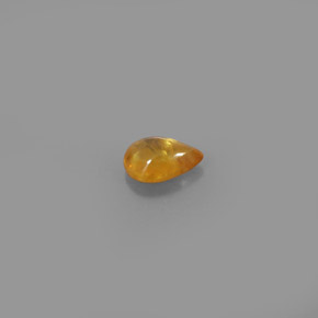 0.82克拉天然黄色蓝宝石，透明，6.8×4.9毫米，透明/半透明
