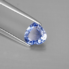 1.17克拉天然蓝宝石，心形，6.5×6.4毫米，VVS