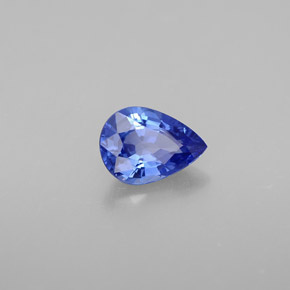 0.86克拉天然蓝宝石，梨形，7.1×5毫米，VVS-VS