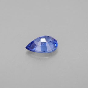 0.86克拉天然蓝宝石，梨形，7.1×5毫米，VVS-VS