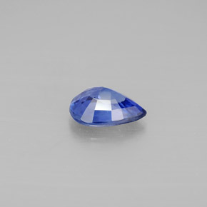 0.80克拉天然蓝宝石，梨形，7×5.1毫米，VVS-VS