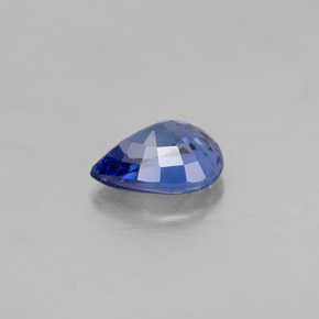 0.97克拉天然蓝宝石，梨形，7.1×5.1毫米，VVS