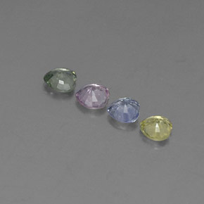 1.30天然多色蓝宝石，心形，4.2×4毫米，VVS-VS