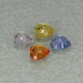 1.35天然多色蓝宝石，心形，4.2×4.2毫米，VVS-VS