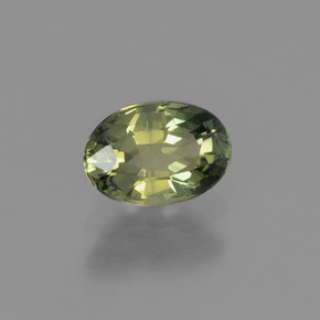 0.68克拉天然绿色蓝宝石，椭圆形切割，6×4.2毫米，VVS