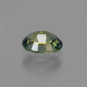 0.68克拉天然绿色蓝宝石，椭圆形切割，6×4.2毫米，VVS