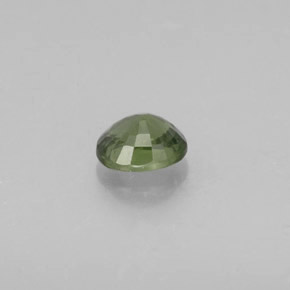 0.94克拉天然绿色蓝宝石，椭圆形切割，6.1×5.1毫米，VS