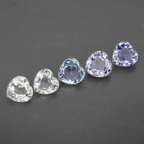 1.71天然多色蓝宝石，心形，4.2×4.1毫米，VVS