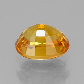 1.97克拉天然黄色蓝宝石，椭圆形切割，7.9×6.1毫米，VVS