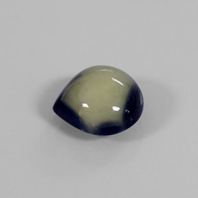 1.39克拉天然双色蓝宝石，梨形，6.9×6.9毫米，不透明