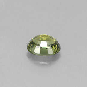 0.56克拉天然绿色蓝宝石，椭圆形切割，5.1×4.2毫米，VS
