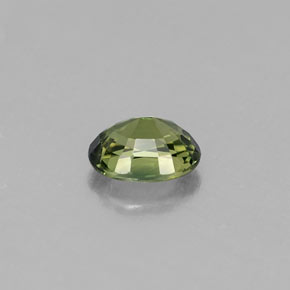 0.51克拉天然绿色蓝宝石，椭圆形切割，5.2×4.1毫米，VVS-VS