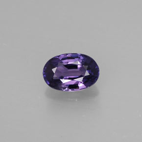 0.55克拉天然紫罗兰色蓝宝石，椭圆形切割，5.8×3.9毫米，VS
