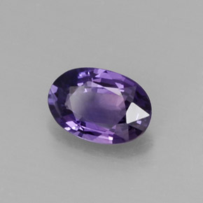 0.56克拉天然紫罗兰色蓝宝石，椭圆形切割，6.1×4.2毫米，VS