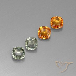 1.57天然多色蓝宝石，垫形剪裁，4.2×4.1毫米，VVS-VS