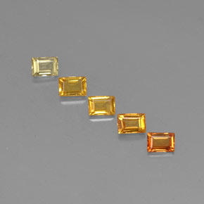 天然多色蓝宝石，长方形切工，3.7×2.6毫米，VVS-VS