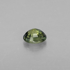0.56克拉天然绿色蓝宝石，椭圆形切割，5.2×4.2毫米，VVS-VS