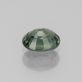 0.48克拉天然绿色蓝宝石，椭圆形切割，5.1×4.1毫米，VVS-VS