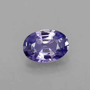 0.53克拉天然紫罗兰色蓝宝石，椭圆形切割，5.9×4.2毫米，SI