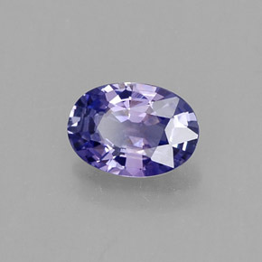 0.53克拉天然紫罗兰色蓝宝石，椭圆形切割，5.9×4.2毫米，SI