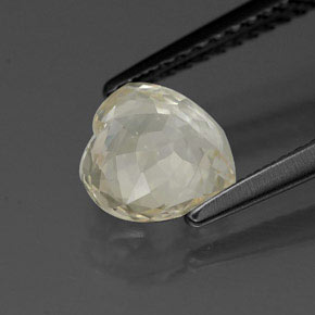 1.68克拉天然黄色蓝宝石，心形，7.4×6.9毫米，VVS