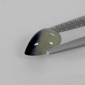 0.90克拉天然双色蓝宝石，梨形，6.6×5.2毫米，半透明