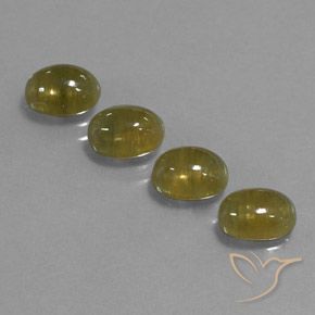 5.74天然金色蓝宝石，透明，7.1×5.1毫米，透明/半透明