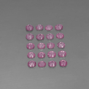 天然粉色蓝宝石，圆形切割，2.89毫米，VVS-VS