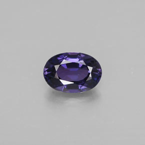 0.59克拉天然紫罗兰色蓝宝石，椭圆形切割，5.9×4.1毫米，VVS