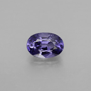 0.60克拉天然紫罗兰色蓝宝石，椭圆形切割，5.9×4.1毫米，VVS