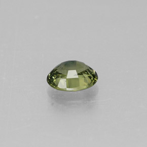 0.46克拉天然绿色蓝宝石，椭圆形切割，5×4.1毫米，VVS