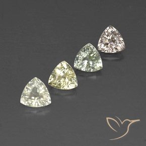 2.67天然多色蓝宝石，三角形，5.3×5.2毫米，VVS-VS
