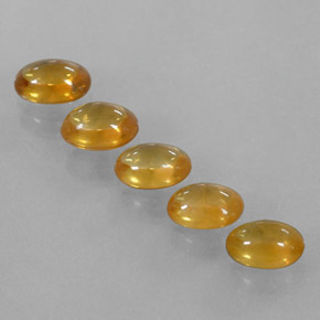 3.06天然金色蓝宝石，透明，5.8×4.1毫米，透明/半透明