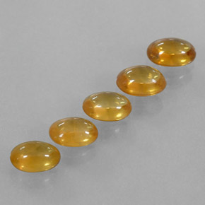 3.06天然金色蓝宝石，透明，5.8×4.1毫米，透明/半透明