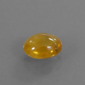 0.97克拉天然黄色蓝宝石，透明，6.5×5.2毫米，透明/半透明