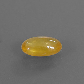 0.85克拉天然黄色蓝宝石，透明，7.4×4.5毫米，透明/半透明
