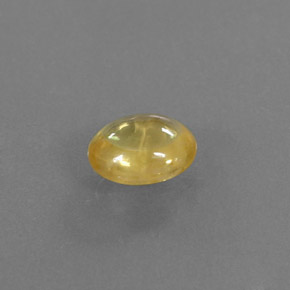 0.87克拉天然黄色蓝宝石，透明，6.3×5.1毫米，透明/半透明