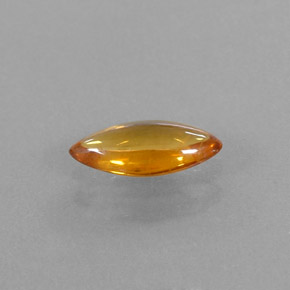 0.74克拉天然橙色蓝宝石，透明，8.7×4毫米，透明/半透明