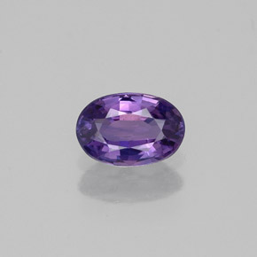 0.59克拉天然紫罗兰色蓝宝石，椭圆形切割，6.1×4.1毫米，VS