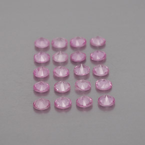 天然粉色蓝宝石，圆形切割，2.72毫米，VVS-VS